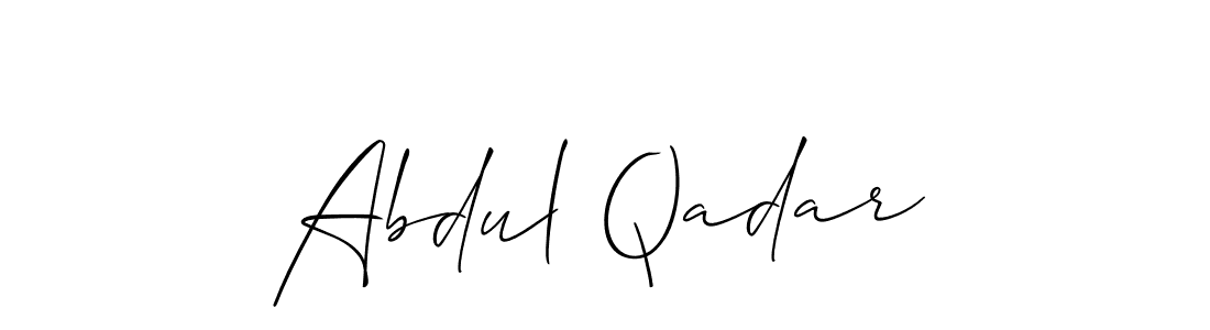 Design your own signature with our free online signature maker. With this signature software, you can create a handwritten (Allison_Script) signature for name Abdul Qadar. Abdul Qadar signature style 2 images and pictures png