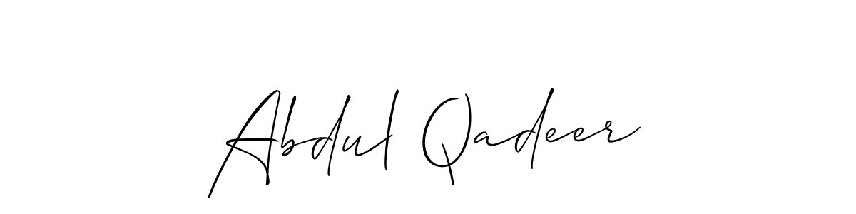 if you are searching for the best signature style for your name Abdul Qadeer. so please give up your signature search. here we have designed multiple signature styles  using Allison_Script. Abdul Qadeer signature style 2 images and pictures png