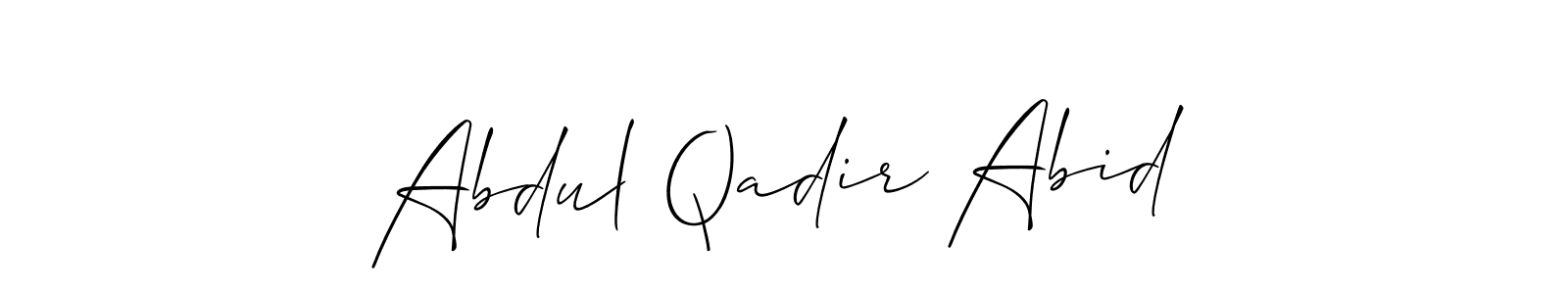 Abdul Qadir Abid stylish signature style. Best Handwritten Sign (Allison_Script) for my name. Handwritten Signature Collection Ideas for my name Abdul Qadir Abid. Abdul Qadir Abid signature style 2 images and pictures png