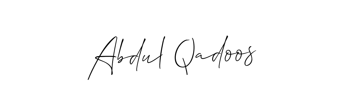 How to make Abdul Qadoos name signature. Use Allison_Script style for creating short signs online. This is the latest handwritten sign. Abdul Qadoos signature style 2 images and pictures png