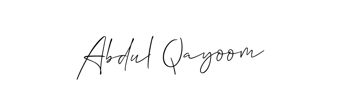 Abdul Qayoom stylish signature style. Best Handwritten Sign (Allison_Script) for my name. Handwritten Signature Collection Ideas for my name Abdul Qayoom. Abdul Qayoom signature style 2 images and pictures png