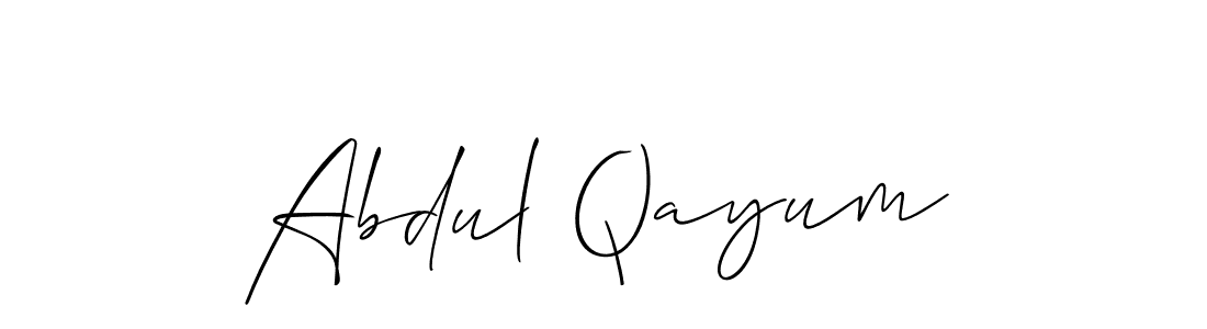 Also You can easily find your signature by using the search form. We will create Abdul Qayum name handwritten signature images for you free of cost using Allison_Script sign style. Abdul Qayum signature style 2 images and pictures png