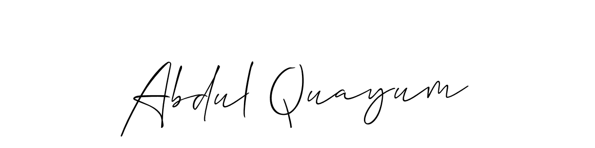 How to make Abdul Quayum name signature. Use Allison_Script style for creating short signs online. This is the latest handwritten sign. Abdul Quayum signature style 2 images and pictures png