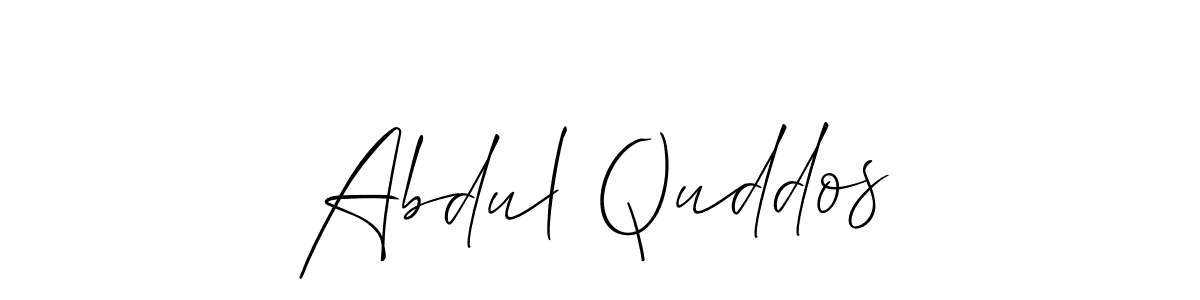 It looks lik you need a new signature style for name Abdul Quddos. Design unique handwritten (Allison_Script) signature with our free signature maker in just a few clicks. Abdul Quddos signature style 2 images and pictures png