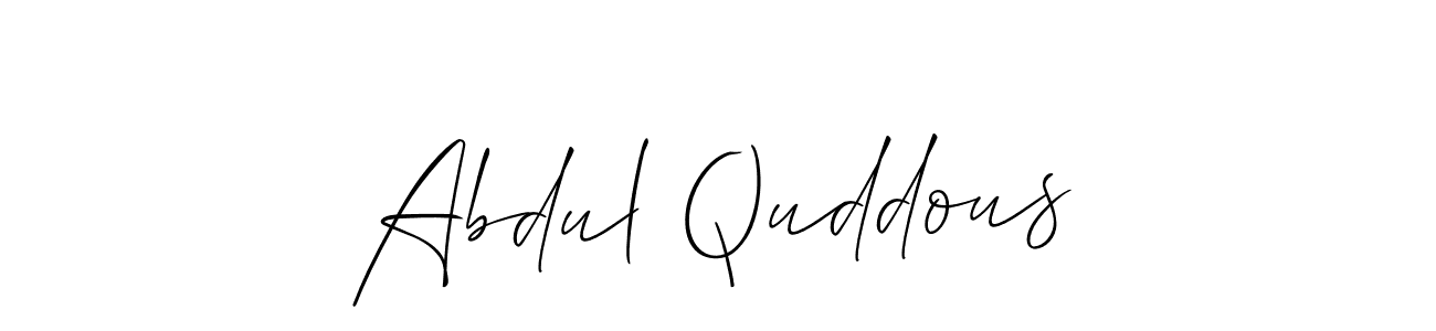 You should practise on your own different ways (Allison_Script) to write your name (Abdul Quddous) in signature. don't let someone else do it for you. Abdul Quddous signature style 2 images and pictures png