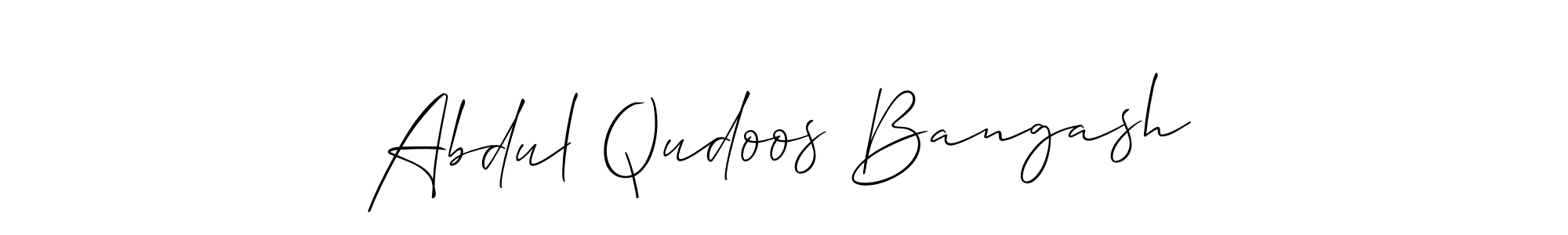 Create a beautiful signature design for name Abdul Qudoos Bangash. With this signature (Allison_Script) fonts, you can make a handwritten signature for free. Abdul Qudoos Bangash signature style 2 images and pictures png