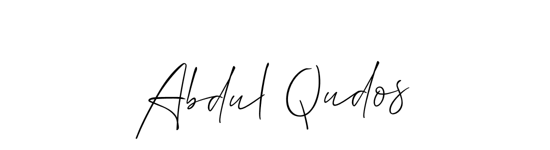 Create a beautiful signature design for name Abdul Qudos. With this signature (Allison_Script) fonts, you can make a handwritten signature for free. Abdul Qudos signature style 2 images and pictures png