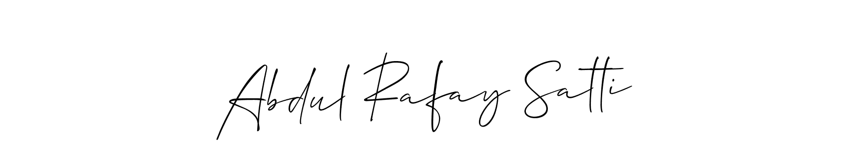 The best way (Allison_Script) to make a short signature is to pick only two or three words in your name. The name Abdul Rafay Satti include a total of six letters. For converting this name. Abdul Rafay Satti signature style 2 images and pictures png