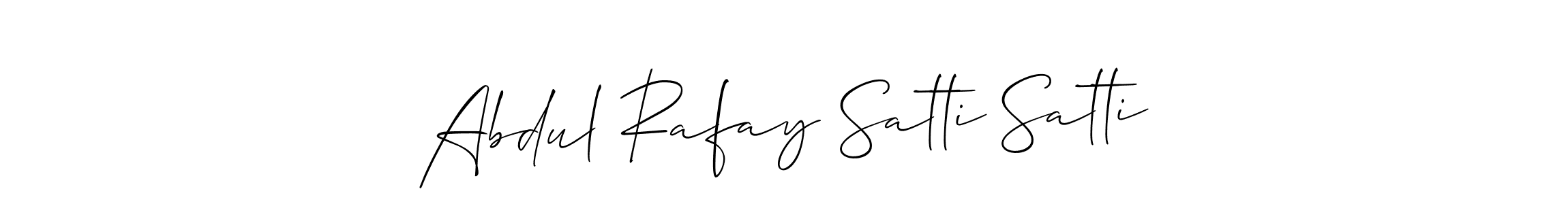 Design your own signature with our free online signature maker. With this signature software, you can create a handwritten (Allison_Script) signature for name Abdul Rafay Satti Satti. Abdul Rafay Satti Satti signature style 2 images and pictures png