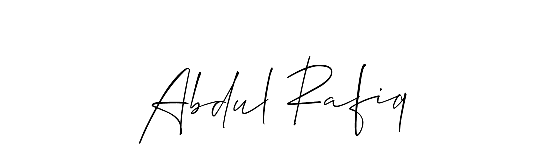 Design your own signature with our free online signature maker. With this signature software, you can create a handwritten (Allison_Script) signature for name Abdul Rafiq. Abdul Rafiq signature style 2 images and pictures png