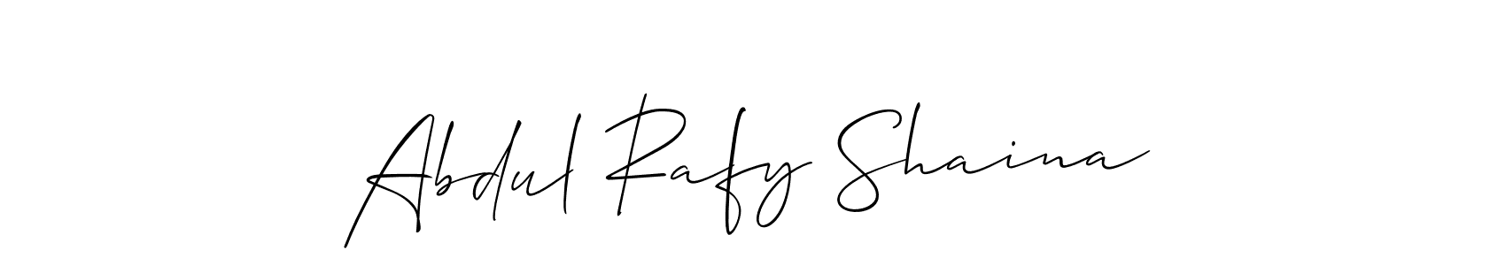 Create a beautiful signature design for name Abdul Rafy Shaina. With this signature (Allison_Script) fonts, you can make a handwritten signature for free. Abdul Rafy Shaina signature style 2 images and pictures png