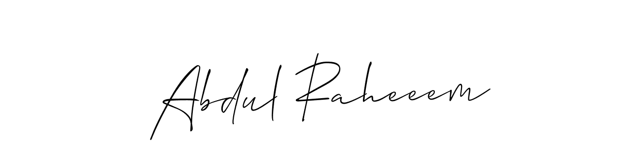 Abdul Raheeem stylish signature style. Best Handwritten Sign (Allison_Script) for my name. Handwritten Signature Collection Ideas for my name Abdul Raheeem. Abdul Raheeem signature style 2 images and pictures png