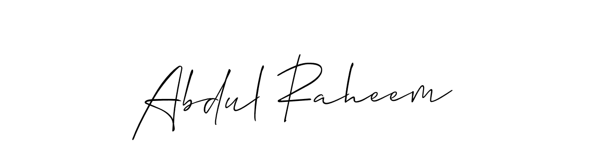 How to make Abdul Raheem signature? Allison_Script is a professional autograph style. Create handwritten signature for Abdul Raheem name. Abdul Raheem signature style 2 images and pictures png
