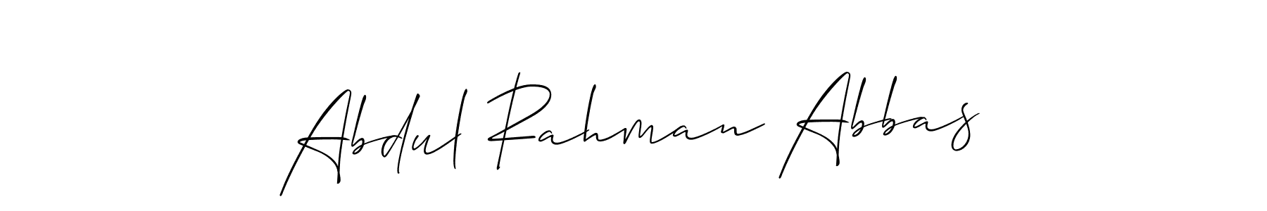 Design your own signature with our free online signature maker. With this signature software, you can create a handwritten (Allison_Script) signature for name Abdul Rahman Abbas. Abdul Rahman Abbas signature style 2 images and pictures png