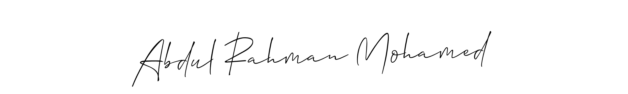 Also we have Abdul Rahman Mohamed name is the best signature style. Create professional handwritten signature collection using Allison_Script autograph style. Abdul Rahman Mohamed signature style 2 images and pictures png