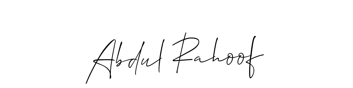 Create a beautiful signature design for name Abdul Rahoof. With this signature (Allison_Script) fonts, you can make a handwritten signature for free. Abdul Rahoof signature style 2 images and pictures png