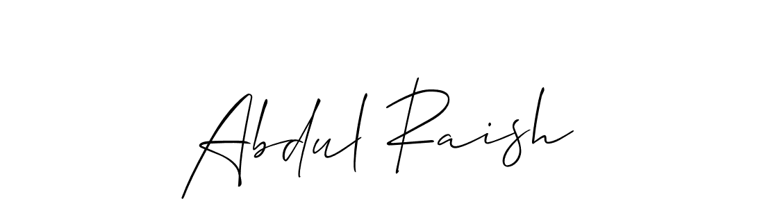 Design your own signature with our free online signature maker. With this signature software, you can create a handwritten (Allison_Script) signature for name Abdul Raish. Abdul Raish signature style 2 images and pictures png