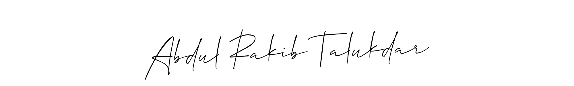 Create a beautiful signature design for name Abdul Rakib Talukdar. With this signature (Allison_Script) fonts, you can make a handwritten signature for free. Abdul Rakib Talukdar signature style 2 images and pictures png