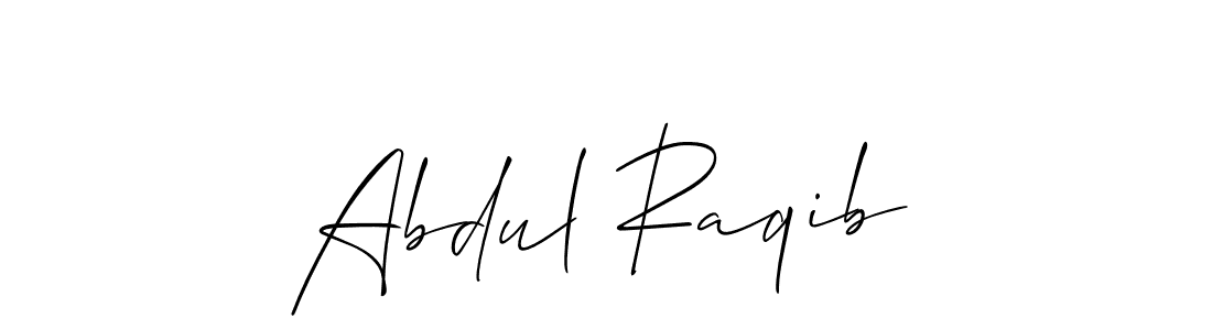 Use a signature maker to create a handwritten signature online. With this signature software, you can design (Allison_Script) your own signature for name Abdul Raqib. Abdul Raqib signature style 2 images and pictures png