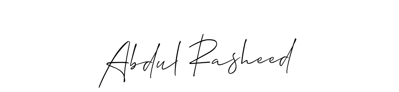 Design your own signature with our free online signature maker. With this signature software, you can create a handwritten (Allison_Script) signature for name Abdul Rasheed. Abdul Rasheed signature style 2 images and pictures png