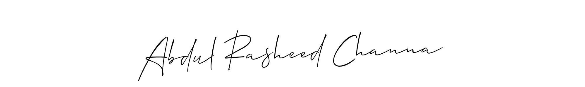 How to make Abdul Rasheed Channa signature? Allison_Script is a professional autograph style. Create handwritten signature for Abdul Rasheed Channa name. Abdul Rasheed Channa signature style 2 images and pictures png