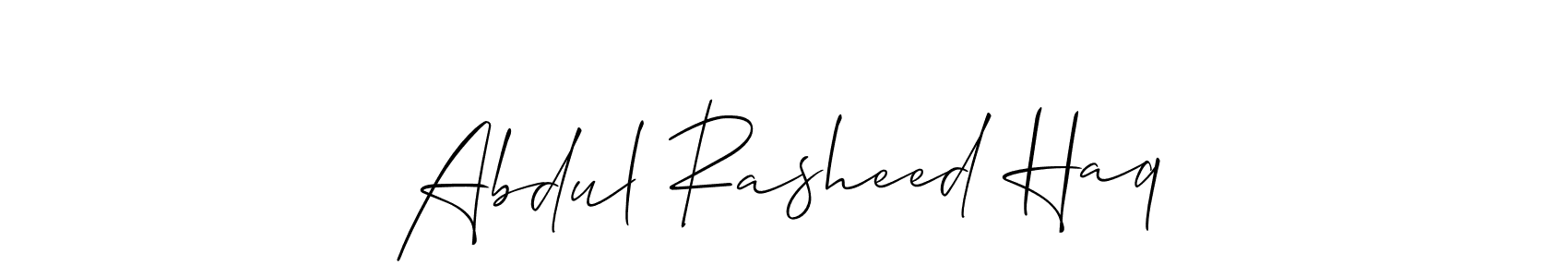 Make a beautiful signature design for name Abdul Rasheed Haq. With this signature (Allison_Script) style, you can create a handwritten signature for free. Abdul Rasheed Haq signature style 2 images and pictures png