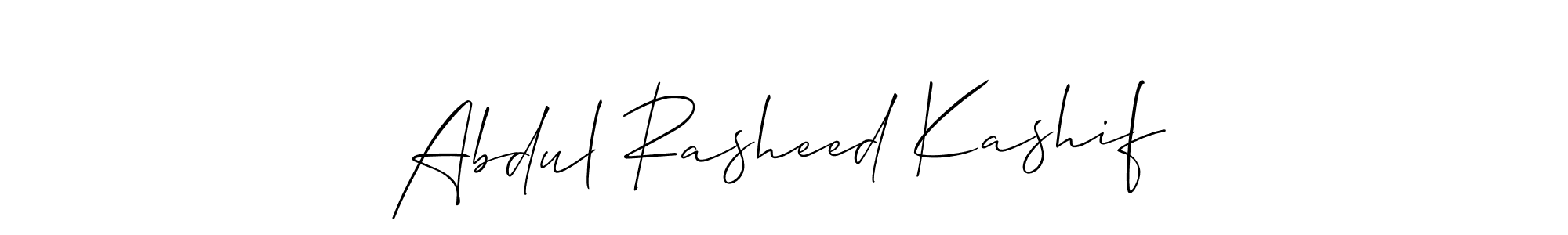 How to make Abdul Rasheed Kashif name signature. Use Allison_Script style for creating short signs online. This is the latest handwritten sign. Abdul Rasheed Kashif signature style 2 images and pictures png