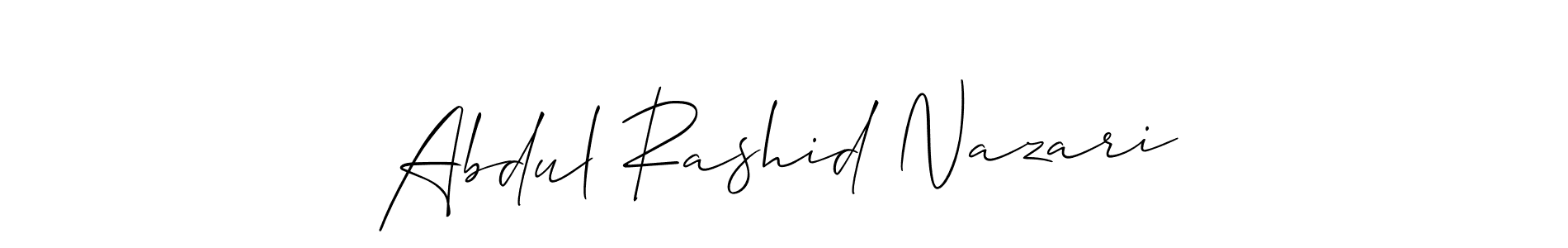 Make a short Abdul Rashid Nazari signature style. Manage your documents anywhere anytime using Allison_Script. Create and add eSignatures, submit forms, share and send files easily. Abdul Rashid Nazari signature style 2 images and pictures png