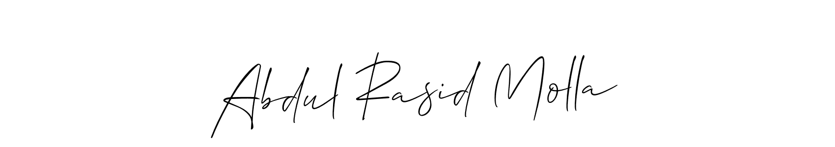 if you are searching for the best signature style for your name Abdul Rasid Molla. so please give up your signature search. here we have designed multiple signature styles  using Allison_Script. Abdul Rasid Molla signature style 2 images and pictures png
