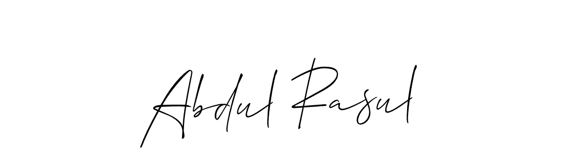 The best way (Allison_Script) to make a short signature is to pick only two or three words in your name. The name Abdul Rasul include a total of six letters. For converting this name. Abdul Rasul signature style 2 images and pictures png