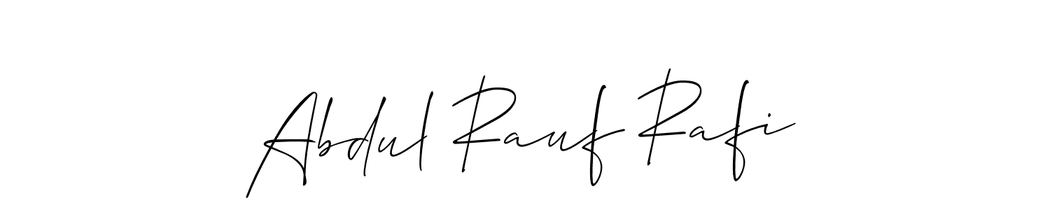 Make a short Abdul Rauf Rafi signature style. Manage your documents anywhere anytime using Allison_Script. Create and add eSignatures, submit forms, share and send files easily. Abdul Rauf Rafi signature style 2 images and pictures png