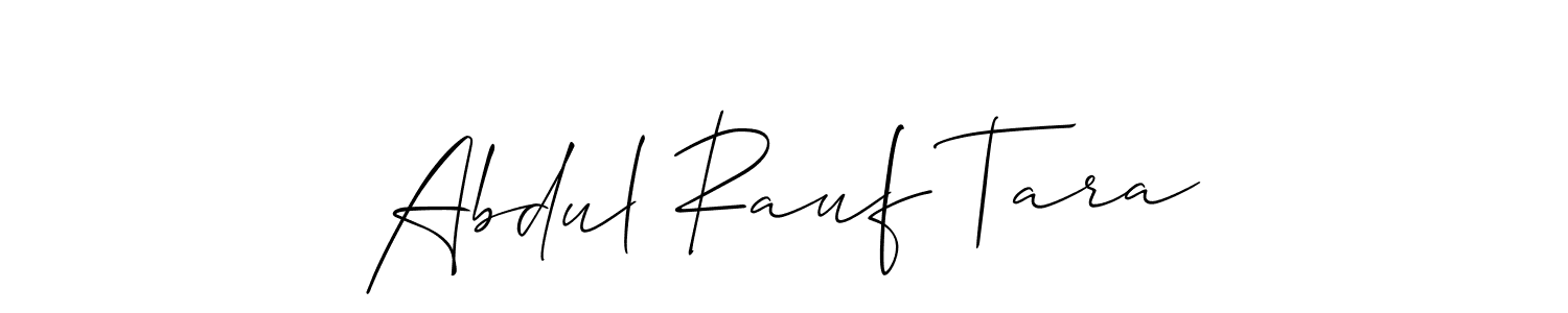 Similarly Allison_Script is the best handwritten signature design. Signature creator online .You can use it as an online autograph creator for name Abdul Rauf Tara. Abdul Rauf Tara signature style 2 images and pictures png