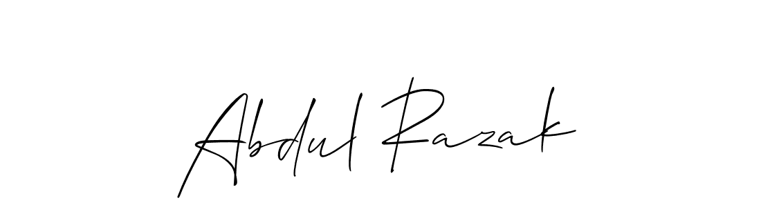 The best way (Allison_Script) to make a short signature is to pick only two or three words in your name. The name Abdul Razak include a total of six letters. For converting this name. Abdul Razak signature style 2 images and pictures png