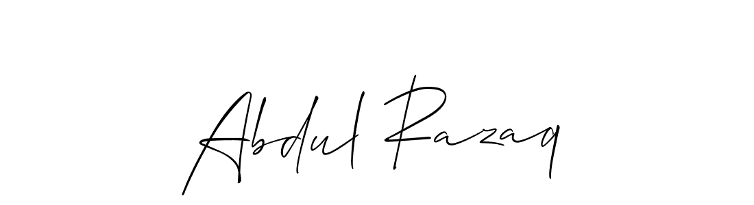 Make a beautiful signature design for name Abdul Razaq. With this signature (Allison_Script) style, you can create a handwritten signature for free. Abdul Razaq signature style 2 images and pictures png