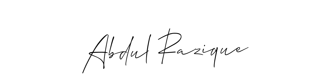Make a beautiful signature design for name Abdul Razique. With this signature (Allison_Script) style, you can create a handwritten signature for free. Abdul Razique signature style 2 images and pictures png