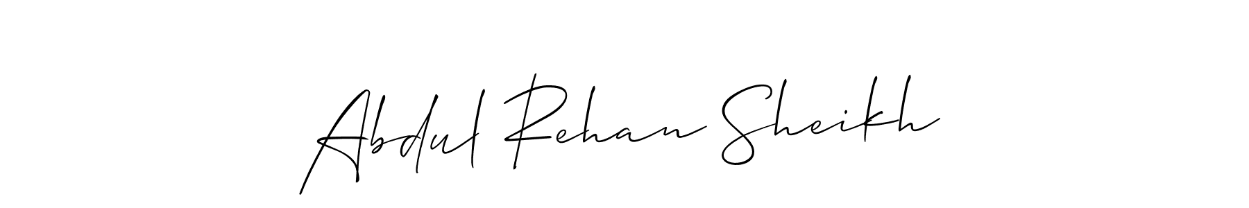 How to make Abdul Rehan Sheikh signature? Allison_Script is a professional autograph style. Create handwritten signature for Abdul Rehan Sheikh name. Abdul Rehan Sheikh signature style 2 images and pictures png