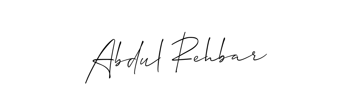 Design your own signature with our free online signature maker. With this signature software, you can create a handwritten (Allison_Script) signature for name Abdul Rehbar. Abdul Rehbar signature style 2 images and pictures png