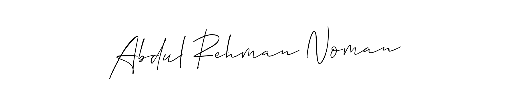 How to make Abdul Rehman Noman name signature. Use Allison_Script style for creating short signs online. This is the latest handwritten sign. Abdul Rehman Noman signature style 2 images and pictures png