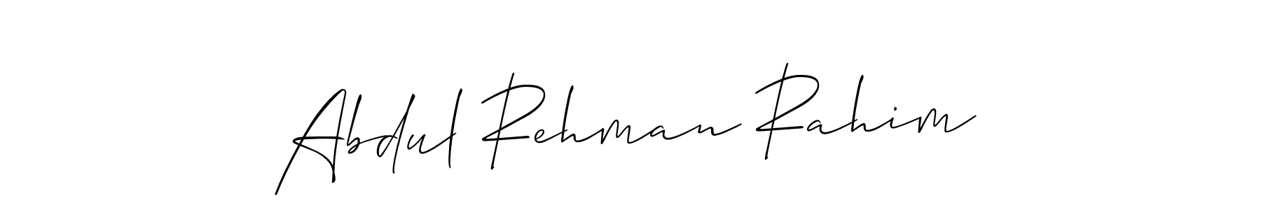 Also You can easily find your signature by using the search form. We will create Abdul Rehman Rahim name handwritten signature images for you free of cost using Allison_Script sign style. Abdul Rehman Rahim signature style 2 images and pictures png