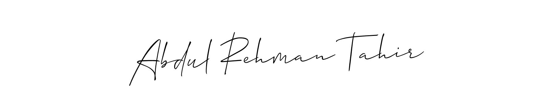 Allison_Script is a professional signature style that is perfect for those who want to add a touch of class to their signature. It is also a great choice for those who want to make their signature more unique. Get Abdul Rehman Tahir name to fancy signature for free. Abdul Rehman Tahir signature style 2 images and pictures png