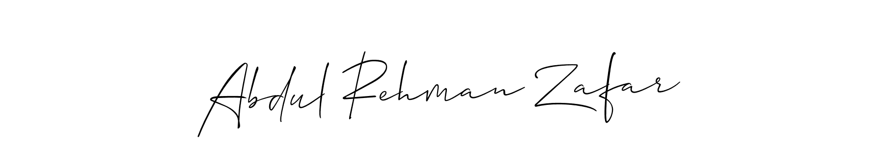 Make a short Abdul Rehman Zafar signature style. Manage your documents anywhere anytime using Allison_Script. Create and add eSignatures, submit forms, share and send files easily. Abdul Rehman Zafar signature style 2 images and pictures png