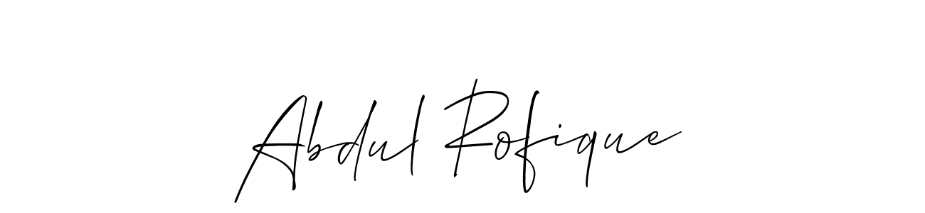 Make a beautiful signature design for name Abdul Rofique. With this signature (Allison_Script) style, you can create a handwritten signature for free. Abdul Rofique signature style 2 images and pictures png