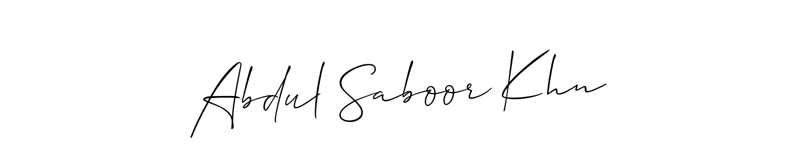 How to make Abdul Saboor Khn signature? Allison_Script is a professional autograph style. Create handwritten signature for Abdul Saboor Khn name. Abdul Saboor Khn signature style 2 images and pictures png