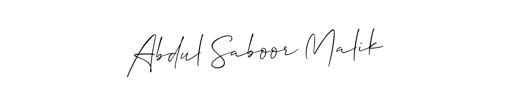 Make a short Abdul Saboor Malik signature style. Manage your documents anywhere anytime using Allison_Script. Create and add eSignatures, submit forms, share and send files easily. Abdul Saboor Malik signature style 2 images and pictures png