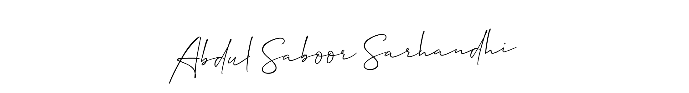 How to Draw Abdul Saboor Sarhandhi signature style? Allison_Script is a latest design signature styles for name Abdul Saboor Sarhandhi. Abdul Saboor Sarhandhi signature style 2 images and pictures png