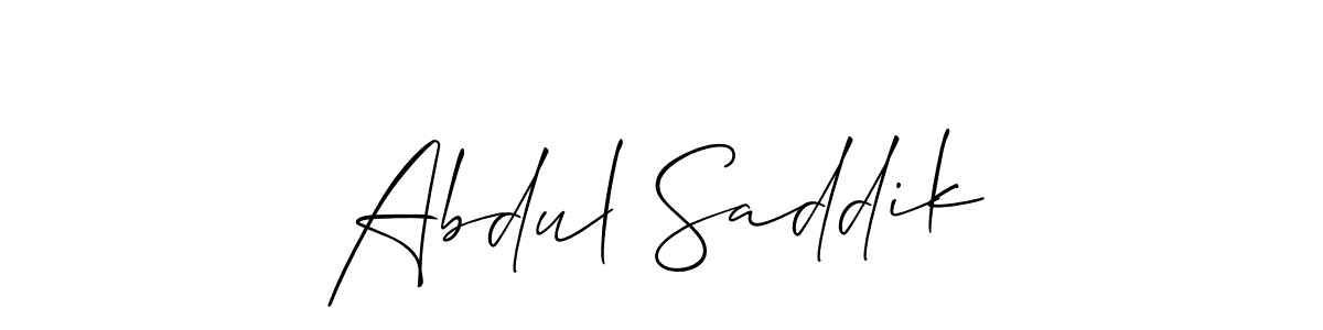 Make a beautiful signature design for name Abdul Saddik. With this signature (Allison_Script) style, you can create a handwritten signature for free. Abdul Saddik signature style 2 images and pictures png