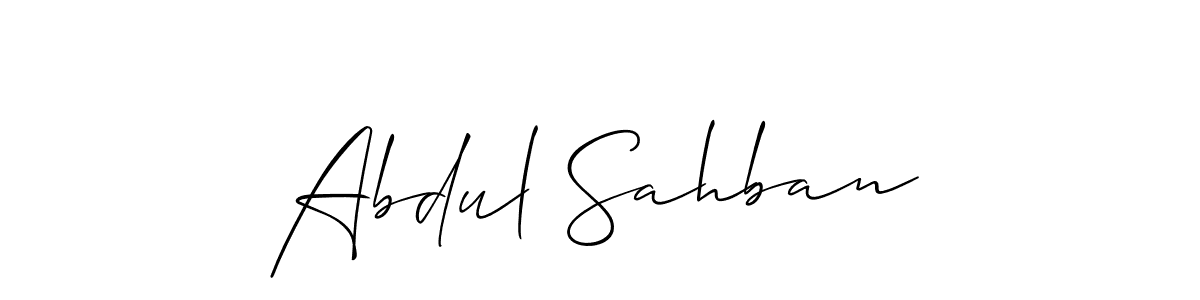 It looks lik you need a new signature style for name Abdul Sahban. Design unique handwritten (Allison_Script) signature with our free signature maker in just a few clicks. Abdul Sahban signature style 2 images and pictures png