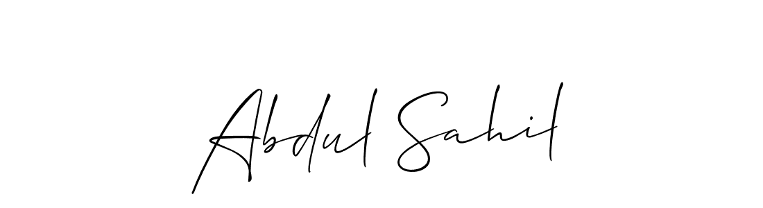 How to make Abdul Sahil signature? Allison_Script is a professional autograph style. Create handwritten signature for Abdul Sahil name. Abdul Sahil signature style 2 images and pictures png