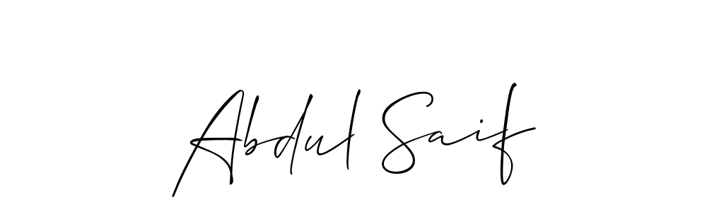 if you are searching for the best signature style for your name Abdul Saif. so please give up your signature search. here we have designed multiple signature styles  using Allison_Script. Abdul Saif signature style 2 images and pictures png