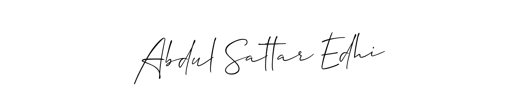 Similarly Allison_Script is the best handwritten signature design. Signature creator online .You can use it as an online autograph creator for name Abdul Sattar Edhi. Abdul Sattar Edhi signature style 2 images and pictures png